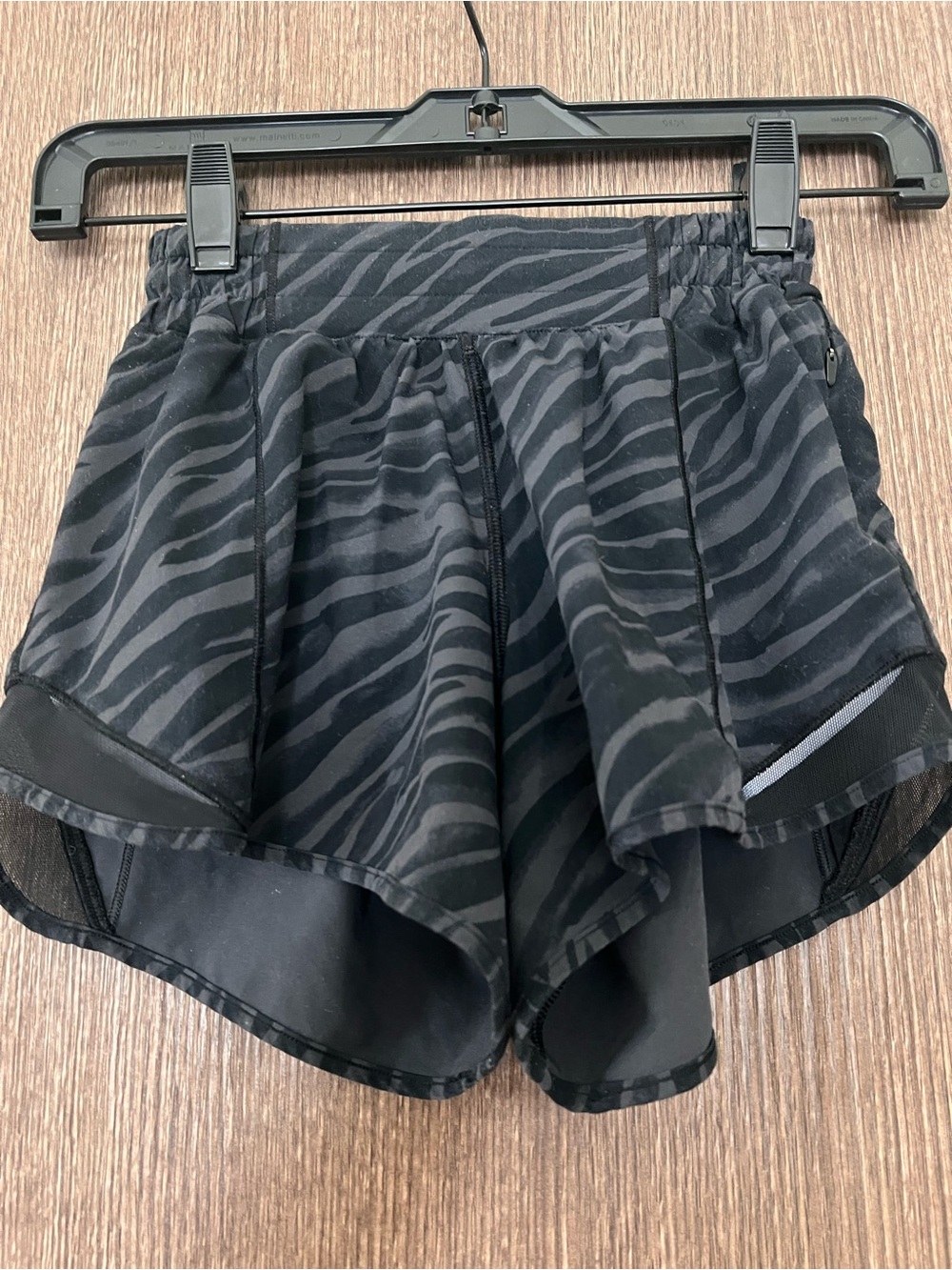 Lululemon Hottie 2.5 Black Zebra-Print Women's Athletic Shorts